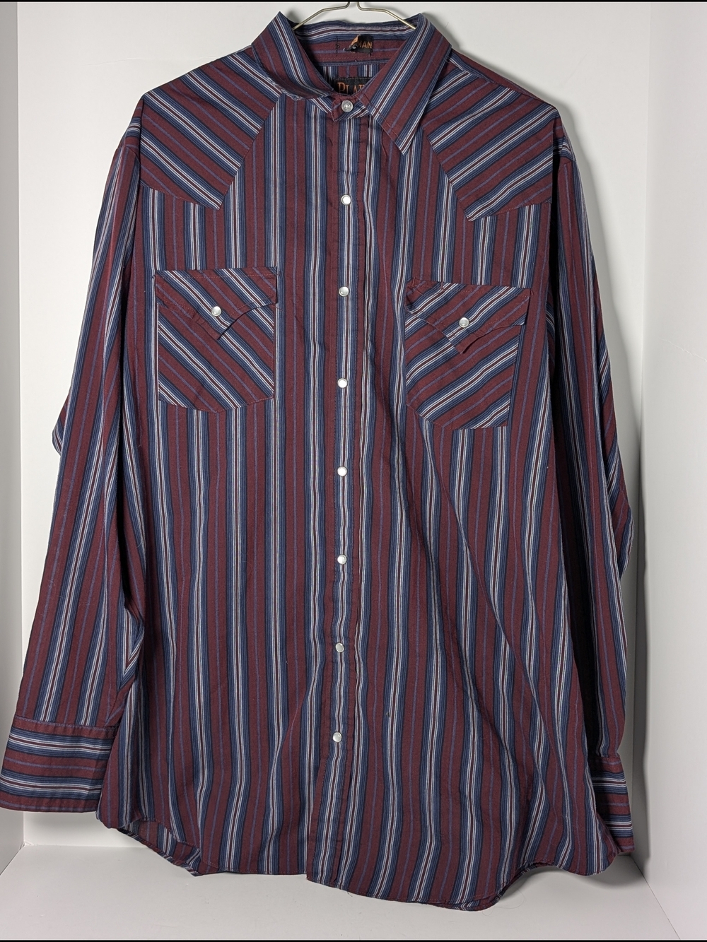 Vintage Plains Western Shirt Mens Large Tall LT